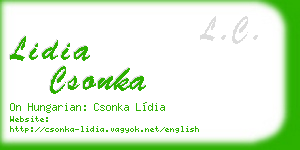 lidia csonka business card
